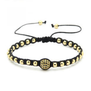 Kraal Zirkonia 6mm Goud Rond